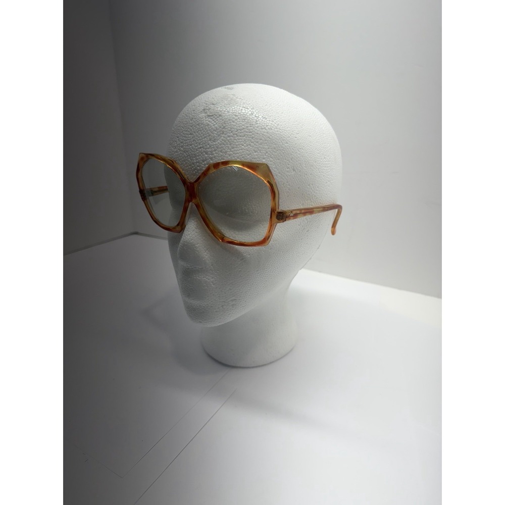 Vintage Octagonal Tortoise Shell Pattern Sunglasses 1960-70s Retro Hippie